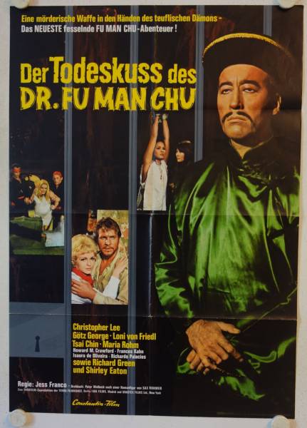 Der Todeskuss des Dr. Fu Manchu originales deutsches Filmplakat